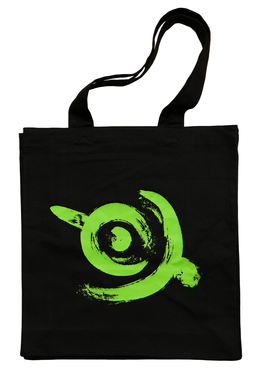 Mid Tote Bag (Black with green logo)