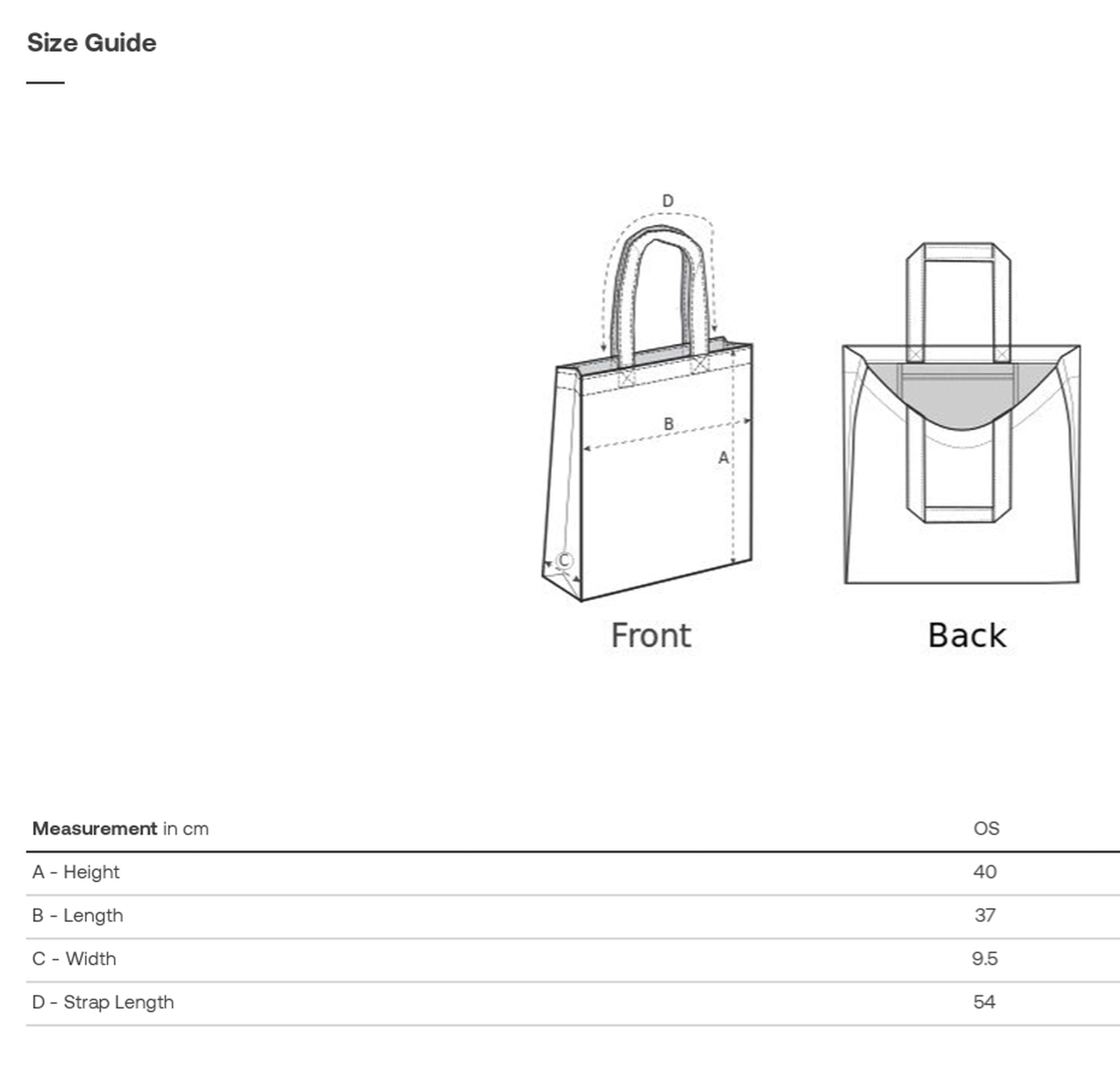 Mid Tote Bag (Black with green logo)