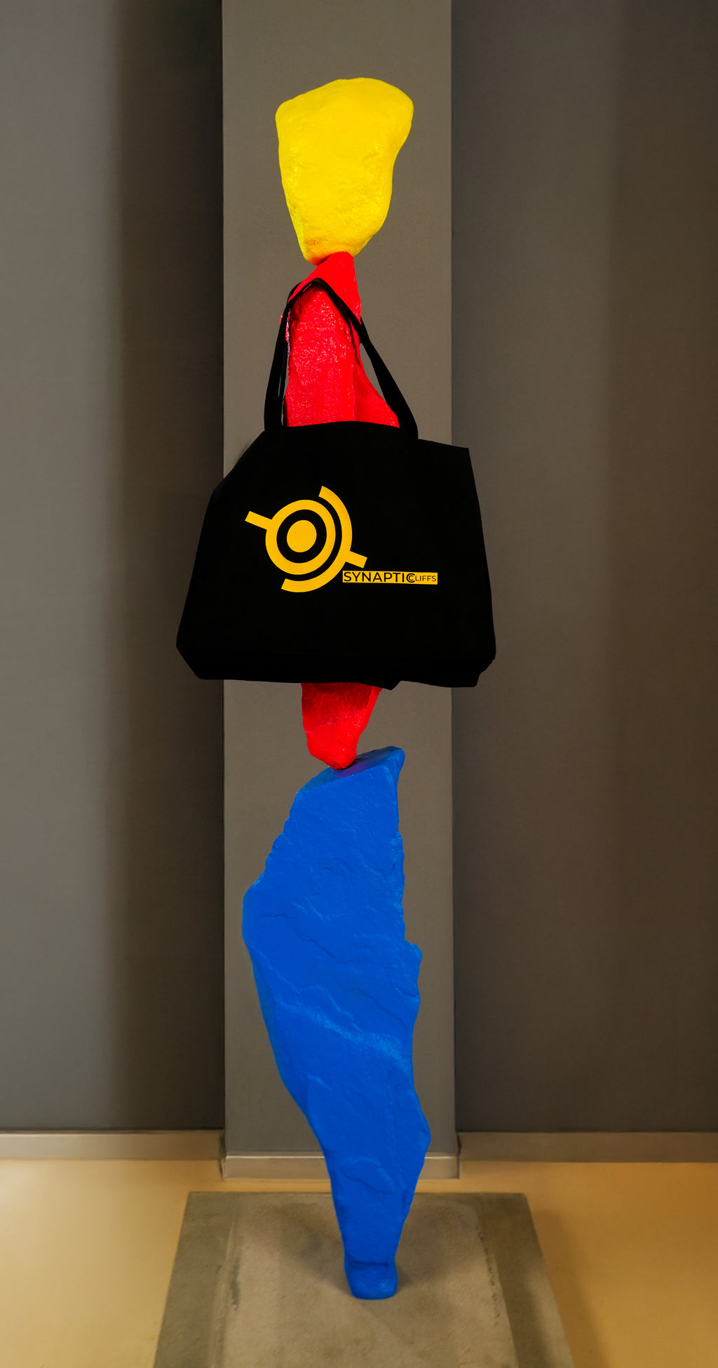 Shopping Bag (Black with yellow logo)