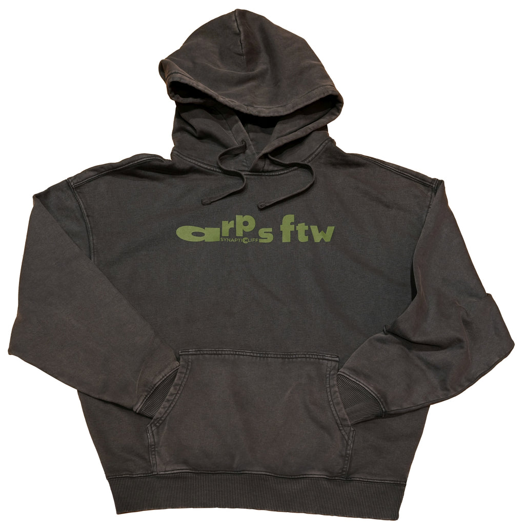 Oversize-Hoodie with a green 'arps ftw' print