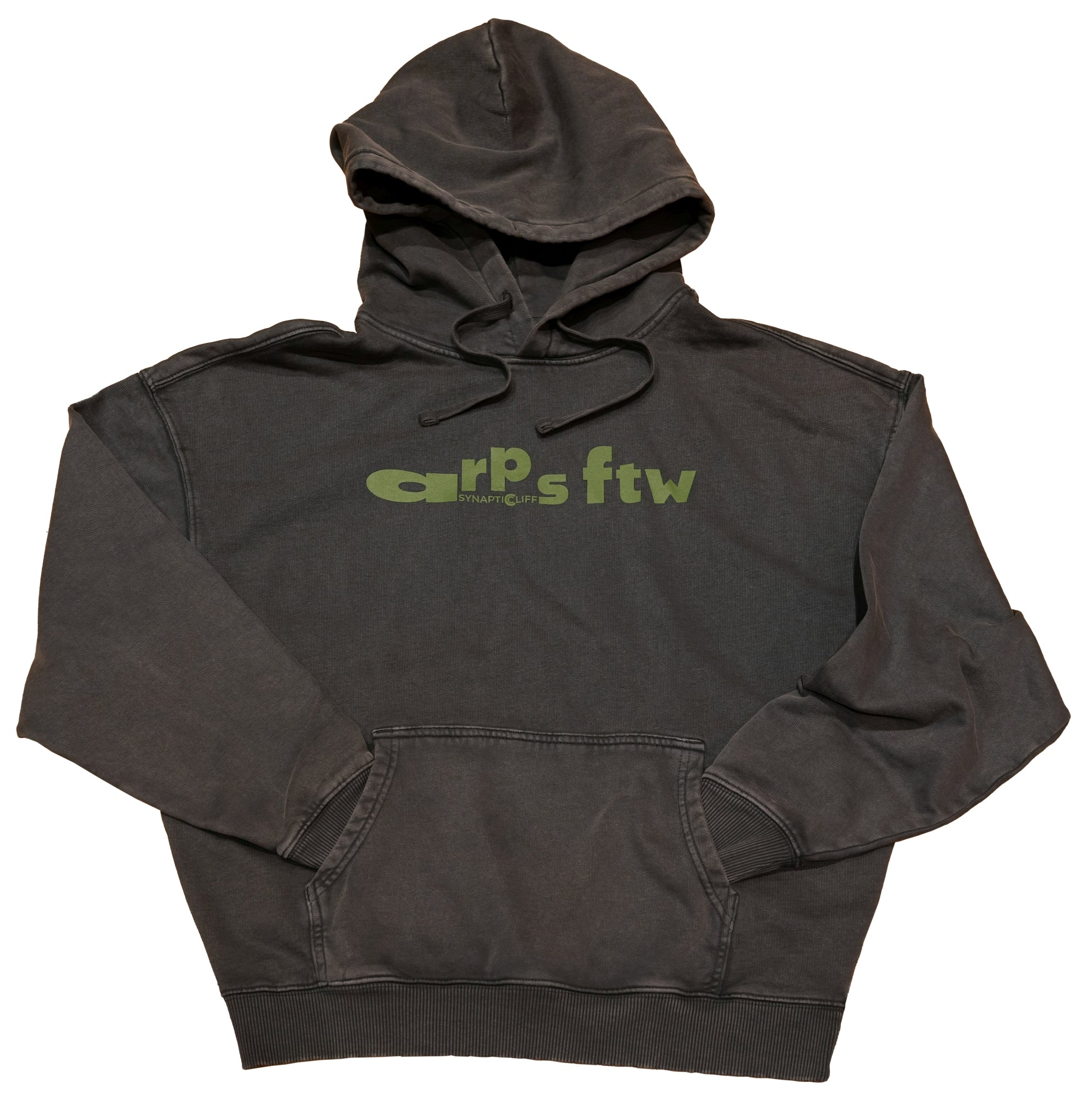 Oversize-Hoodie with a green 'arps ftw' print