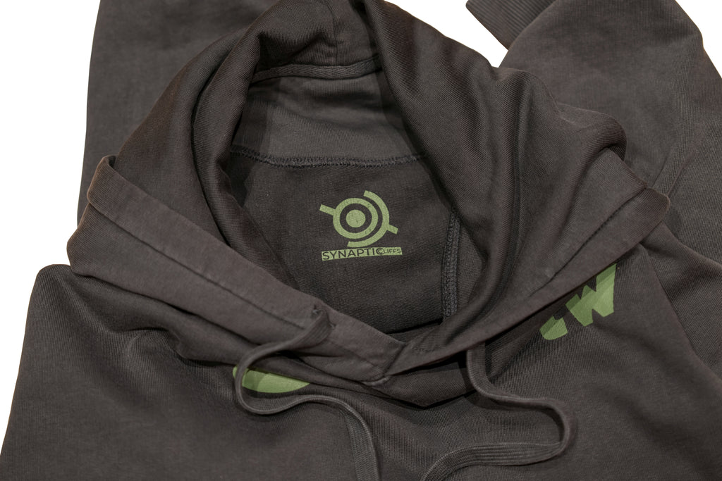 Oversize-Hoodie with a green 'arps ftw' print